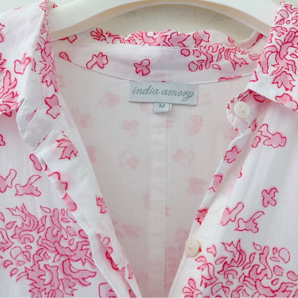 India Amory - Julia Amory Pink and White Dress Sz M - Picture 4 of 6